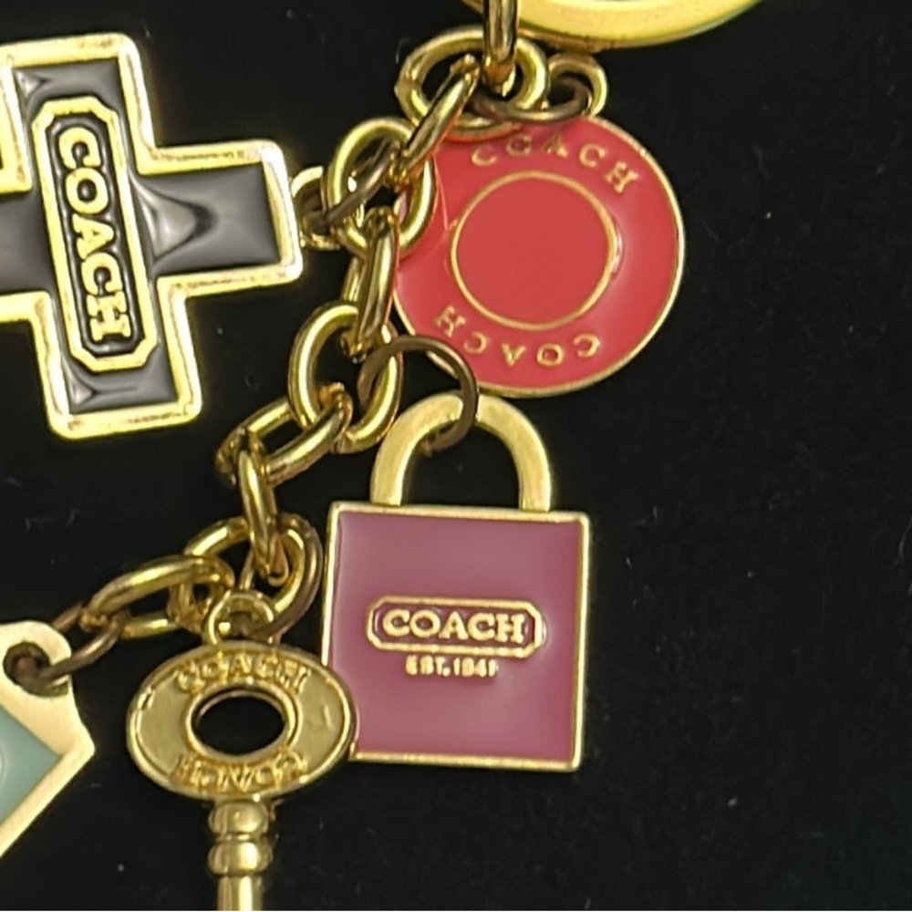 Coach Gold and Multi Colored Keychain - Picture 5 of 8